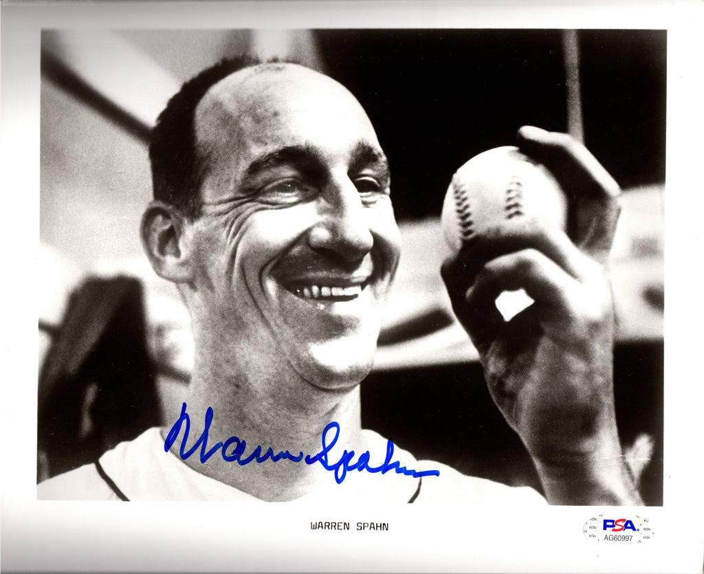 Warren Spahn autographed signed 8x10 photo MLB Boston / Milwaukee Braves PSA COA - JAG Sports Marketing