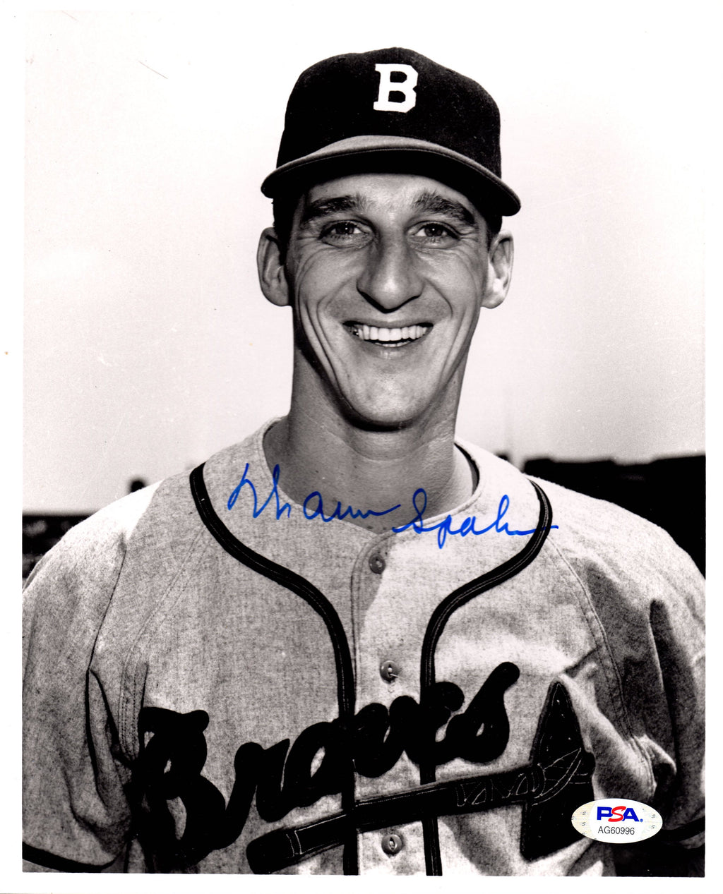 Warren Spahn autographed signed 8x10 photo MLB Boston / Milwaukee Braves PSA COA - JAG Sports Marketing