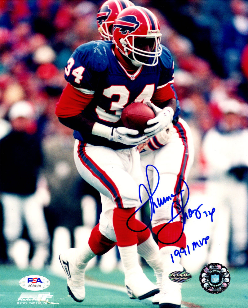 Thurman Thomas autographed signed inscribed 8x10 photo Buffalo Bills PSA COA MVP - JAG Sports Marketing