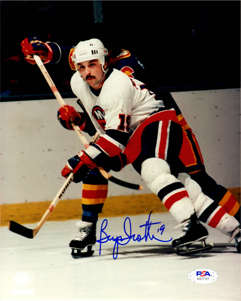 Bryan Trottier autographed signed 8x10 photo NHL New York Islanders PSA COA - JAG Sports Marketing
