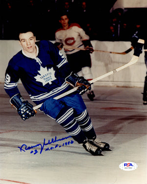 Norm Ullman autographed signed inscribed 8x10 photo NHL Toronto Maple Leaf PSA - JAG Sports Marketing