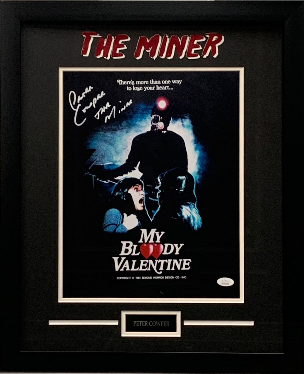 Peter Cowper autographed inscribed framed 11x14 photo My Bloody Valentine JSA