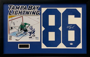 Nikita Kucherov signed jersey number framed NHL Tampa Bay Lightning PSA COA - JAG Sports Marketing