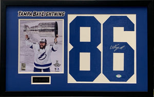 Nikita Kucherov signed jersey number framed NHL Tampa Bay Lightning PSA COA - JAG Sports Marketing