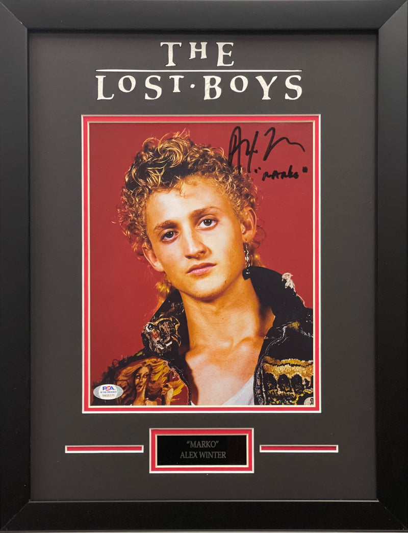 Alex Winter autographed inscribed framed 8x10 photo The Lost Boy's PSA ITP Marko - JAG Sports Marketing