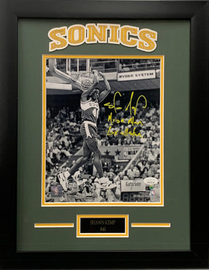 Shawn Kemp autographed signed inscribed 8x10 framed NBA Seattle SuperSonics JSA