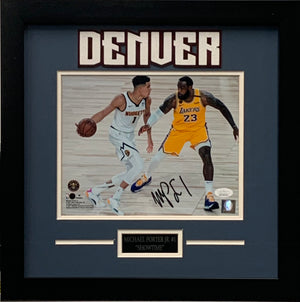 Michael Porter Jr. autographed framed 8x10 photo NBA Denver Nuggets JSA COA