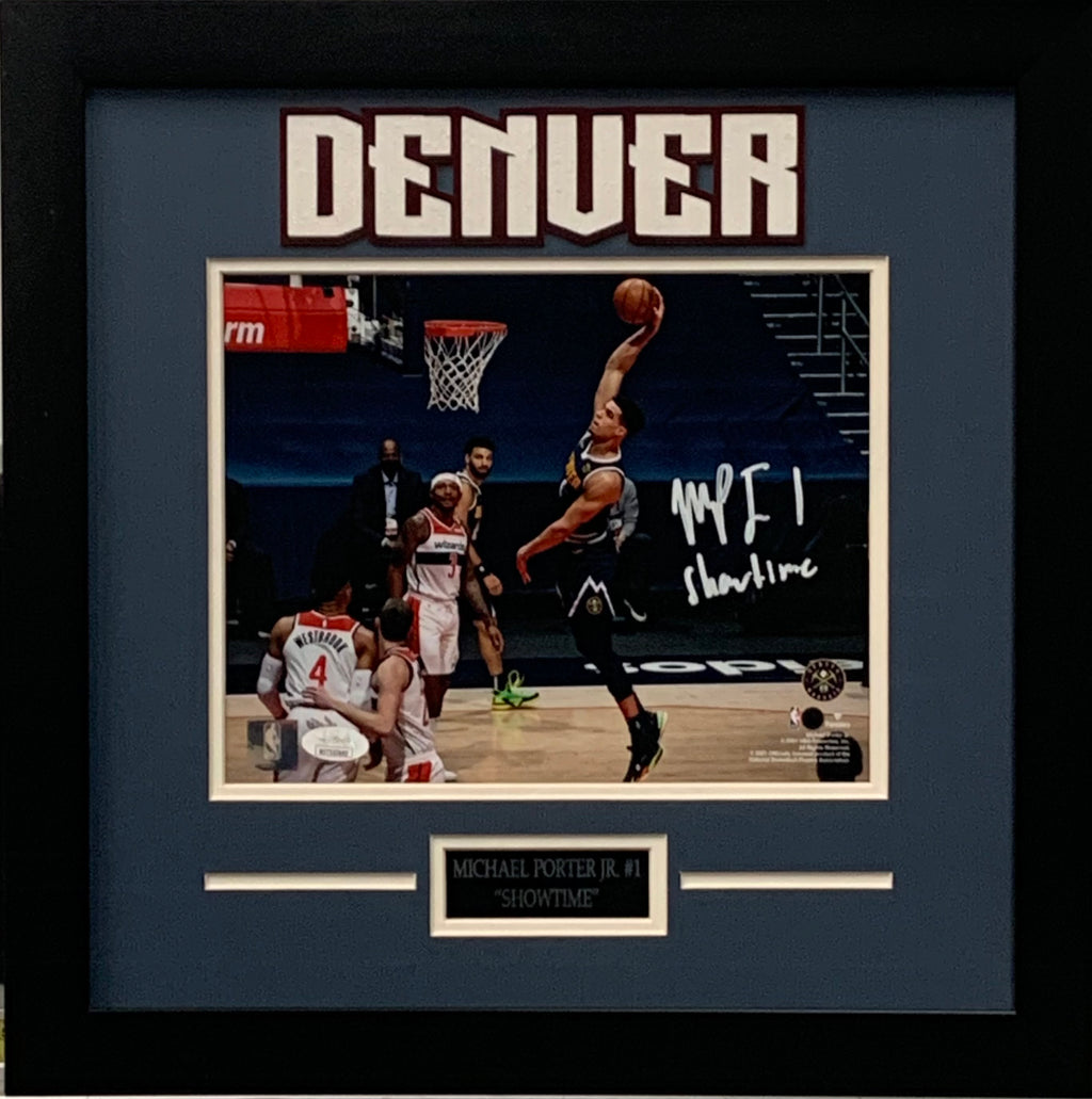 Michael Porter Jr autographed inscribed framed 8x10 photo NBA Denver Nuggets JSA