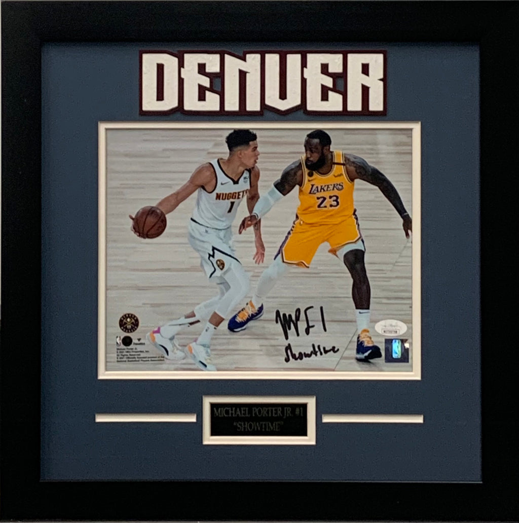 Michael Porter Jr autographed inscribed framed 8x10 photo NBA Denver Nuggets JSA