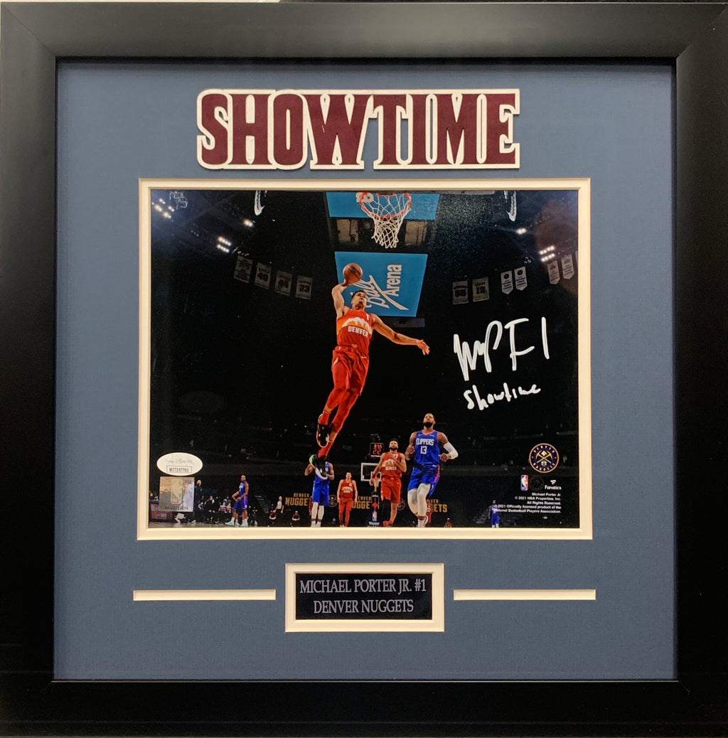 Michael Porter Jr autographed inscribed framed 8x10 photo NBA Denver Nuggets JSA