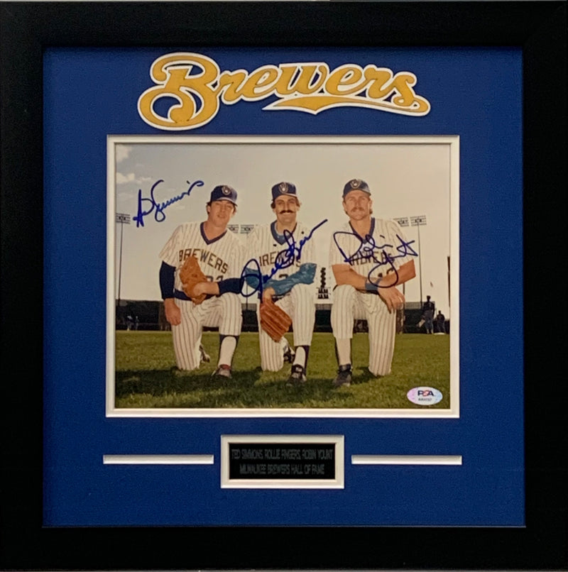 Robin Yount Autographed and Framed Milwaukee Brewers Jersey