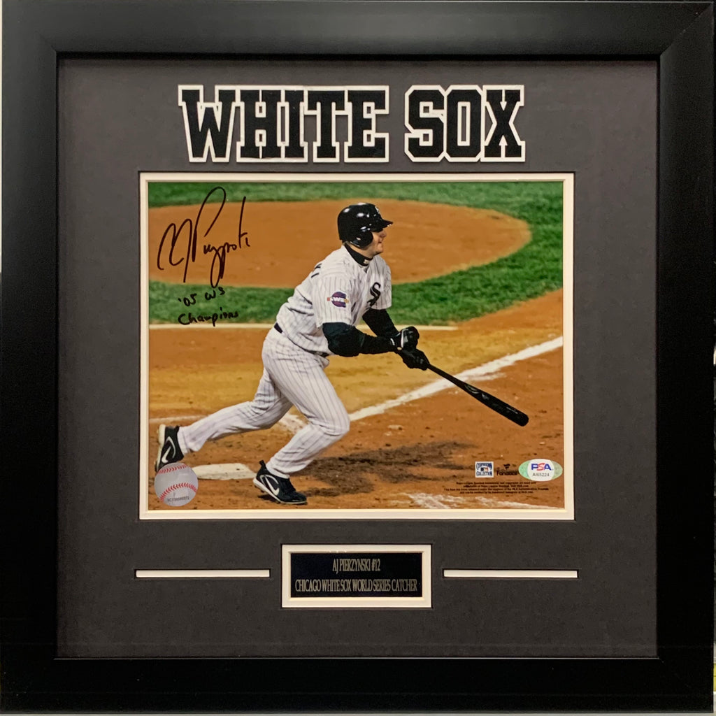 AJ Pierzynski autographed signed framed 8x10 photo MLB Chicago White Sox PSA COA