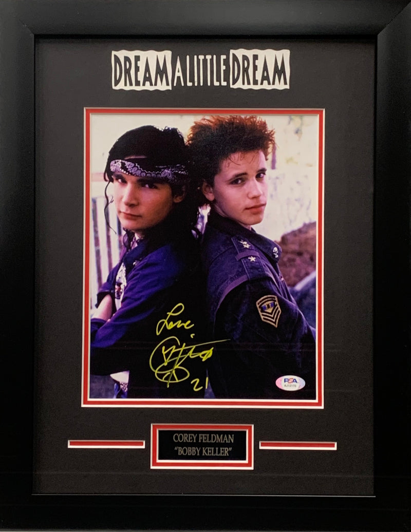 Corey Feldman autographed inscribed framed 8x10 photo Dream a Little Dream PSA