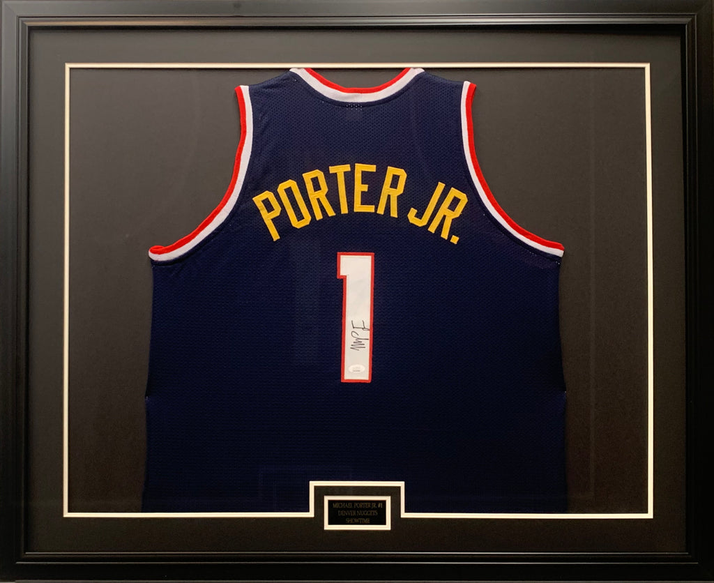 Michael Porter Jr signed framed custom jersey NBA Denver Nuggets JSA COA