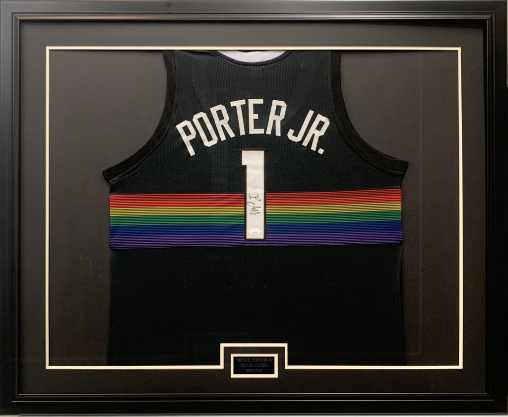 Michael Porter Jr signed framed custom jersey NBA Denver Nuggets JSA COA