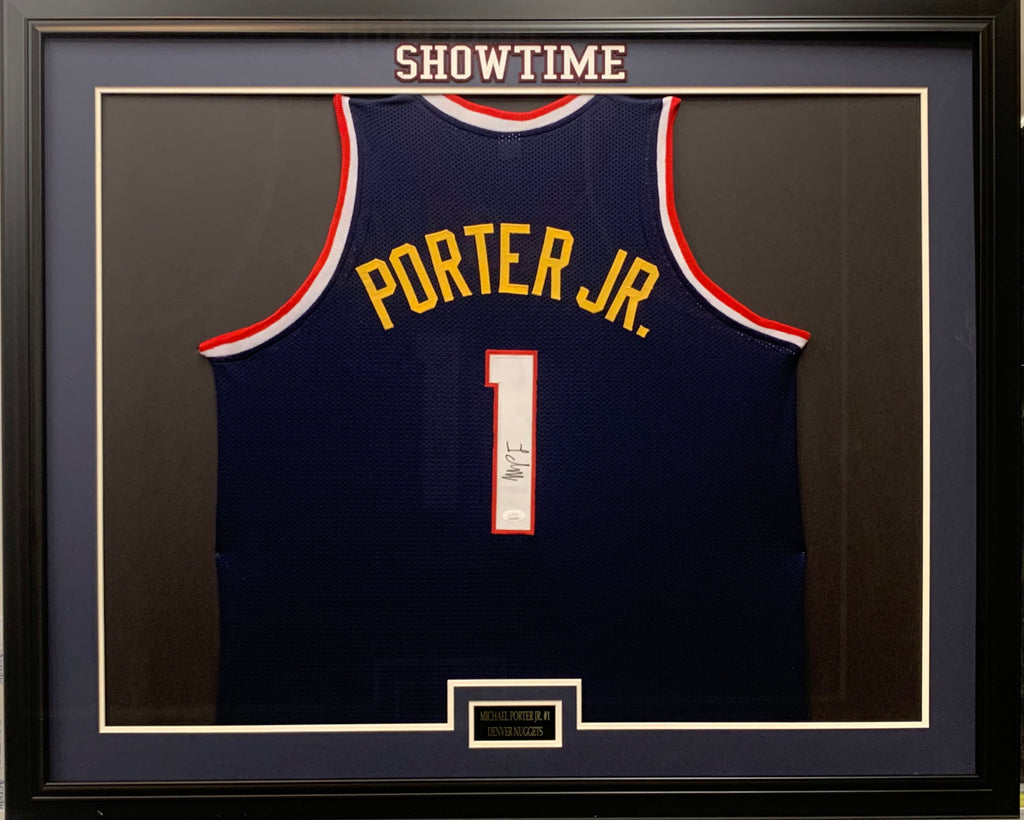 Michael Porter Jr signed framed custom jersey NBA Denver Nuggets JSA COA