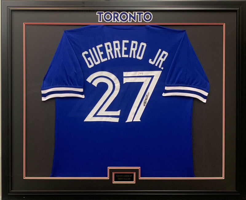 Vladimir Guerrero signed framed custom jersey MLB Toronto Blue Jays PSA COA