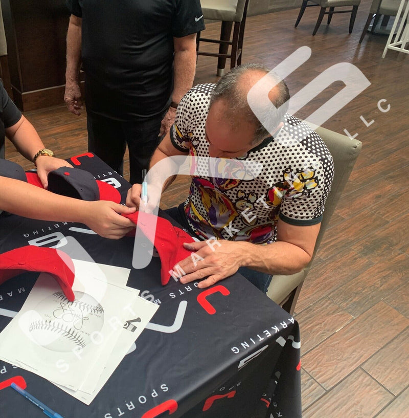 Omar Vizquel autographed signed inscribed New Era Hat Cleveland Indians PSA COA